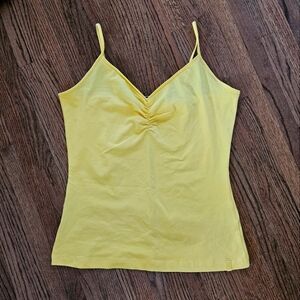 Yellow v-neck cotton camisole